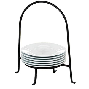 Handicrafts Iron Metal Plate Rack Black Finished Perfect For Kitchenware <b>Tabletop</b> Standing Multifunction Plate <b>Storage</b> Holder - Product Image 1