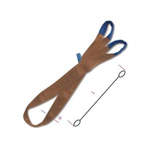 Élingues de levage en polyester haute ténacité BETA-ROBUR brun 6t deux couches avec yeux renforcés - Product Image 3