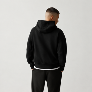 Sweat-shirt classique en molleton de coton avec doublure douce et coupe ajustée pour hommes, idéal pour le streetwear quotidien, offrant un confort décontracté et chaud. - Product Image 2
