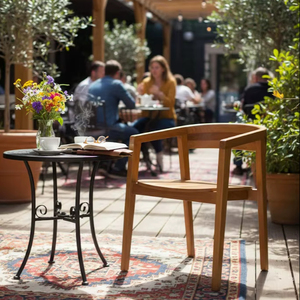 Chaise de salle à manger moderne en rotin avec dossier en forme de tonneau, design rafraîchissant pour la maison, l'hôtel, le parc, l'école, l'appartement, la salle à manger, la salle de bain, la salle de sport, l'hôpital - Product Image 1