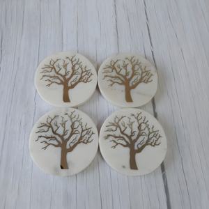 Juego de posavasos de piedra con incrustaciones de latón y mármol de lujo Ali Baba, alfombrillas y almohadillas artesanales excepcionales para mejorar la decoración - Product Image 4