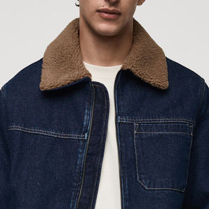 Chaqueta Vaquera Informal de Mezclilla Personalizada de Alta Calidad, Resistente al Viento y Ecológica, de Color Sólido para Hombre, Chaquetas Vaqueras de Moda Primavera 2026 - Product Image 2