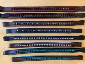 Bandeau de tête en cristal noir et bleu turquoise relié, design de créateur - Product Image 3