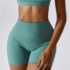 Nouveau design de gros quantité minimale de commande 1 pièces femmes taille haute séchage rapide Gym Leggings personnalisé Yoga Shorts - Product Image 1