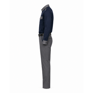 Custom Navy Grey Long Sleeve <b>Security</b> Guard Uniform Shirt <b>Trouser</b> Set with Belt for Corporate Facility Team Wholesale OEM Supply - Product Image 3