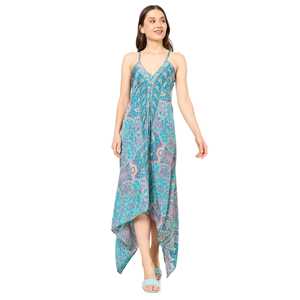 Vestido de verano de diseño personalizado elegante con decoraciones de cremallera Estampado floral múltiple Acampanado y ajustado para ocasiones de Club Suministro ODM - Product Image 4