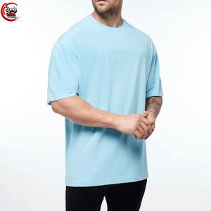 Camiseta Deportiva de Compresión para Hombre, Corte Regular, Lavado Ácido, Color Sólido, Ecológica, Transpirable, Algodón Grueso, Secado Rápido, Personalizable - Product Image 1