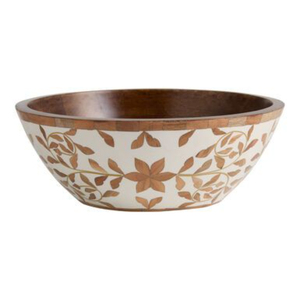 Ensemble de 4 bols de service en bois à pied évasé finition cerisier pour fruits ou salades, ustensiles de cuisine en bois de caoutchouc, décoration d'intérieur, prix abordable - Product Image 2