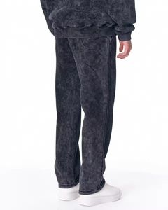 Conjunto de ropa de calle personalizada OEM para hombre, Sudadera con capucha lavada con ácido y sol, pantalones de chándal acampanados apilados, diamantes de imitación bordados - Product Image 6