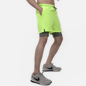 Neon-Charcoal <b>Summer</b> Shorts with Custom Design Elastic Waist and Drawstring Closure Polyester Hot Shorts with Logo Decoration - Product Image 3