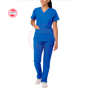 Uniformes de gommage médical pour femmes | Ensembles d'uniformes d'infirmière en coton Polyester de qualité supérieure Logo personnalisé - Product Image 1