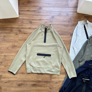 2025 Original mode Logo pull fermeture éclair couche d'air tricot coton sweat hommes décontracté quart Zip hommes sweats à capuche veste pour salle de sport - Product Image 2