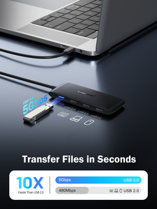 TC510 7 en 1 Type-C vers double 4K 60Hz HDMI USB-A 3.0 <span class=keywords><strong>Dockstation</strong></span> Hub USB avec 100W Type-C PD - Product Image 5