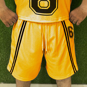 Custom Design Summer Basketball Uniform <b>Set</b> for Men Breathable Fabric Quick Dry Shorts Sleeveless Jersey OEM High Street Style - Product Image 4