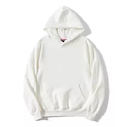 Men's Thick Heavy 370gsm Cotton Polyester <b>Blend</b> Eco-Friendly Oversized Hood Drop Shoulder Custom Logo Heat-Transfer Sweatshirt - Product Image 6