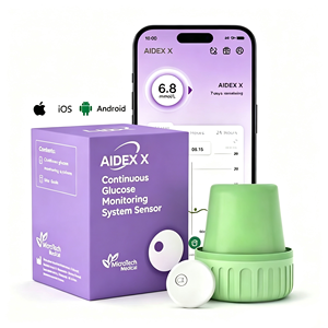 Système <span class=keywords><strong>de</strong></span> surveillance continue du glucose AiDEX X, <span class=keywords><strong>capteur</strong></span> compatible avec l'application Bluetooth <span class=keywords><strong>en</strong></span> temps réel pendant 14 jours - Product Image 3