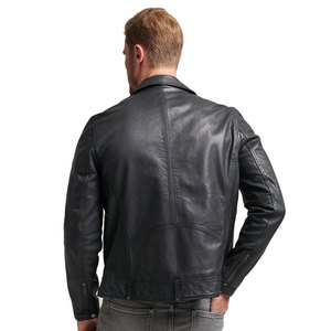 2025 Pakistan Manufacturer's Latest Style Men's Winter Warm Leather Jacket with Stand Collar Customized Logo Printed - Product Image 2