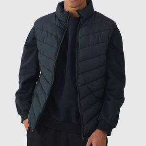 Haute qualité hommes doudoune hiver Bomber veste chaude couleur noire prix de gros fabriqué au Pakistan - Product Image 1