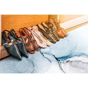 Blue and <b>Purple</b> Marble Printed Rug: Luxury, Modern, Non Slip Design,<b>Velvet</b> Rug - Product Image 2