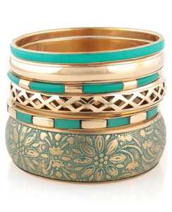 Diseñador hecho a mano moda brazaletes vidrio con brazalete de metal conjunto venta directa de fábrica joyería y accesorios - Product Image 4