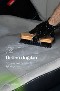 Nettoyant universel pour voiture 600ml |   Nettoyant mousse multi-surfaces pour l'intérieur de la voiture, pour sièges en tissu, cuir et plastique - Product Image 3