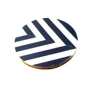 Sous-verres en nacre de qualité supérieure Ensemble de sous-verres en incrustation de coquillages élégants faits à la main pour table à manger de salon et cadeaux de mariage - Product Image 4