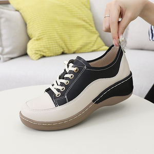 [JSHOE] Zapatillas de Plataforma para Mujer, Estilo Casual, de Piel Vacuna, para Uso Diario - Product Image 1