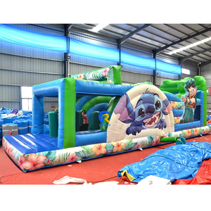 Grande structure gonflable interactive en PVC pour l'extérieur, parcours d'obstacles sportif, château gonflable commercial pour enfants, combo de château gonflable - Product Image 3