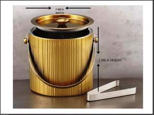 ถังน้ำแข็งโลหะคุณภาพสูงจากผู้ผลิตที่เชื่อถือได้ สำหรับบาร์ระดับไฮเอนด์ แช่ไวน์ แชมเปญ ใช้ในงานปาร์ตี้ วางบนโต๊ะ ใส่เครื่องดื่ม อุปกรณ์ตกแต่งบ้านระดับพรีเมียม - Product Image 2