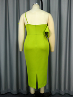 Robes de soirée asymétriques mi-longues à une épaule avec bretelles pour femmes AM040107 Factory