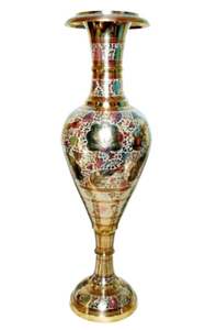 New Arrival Rare Design Aluminum Flower <b>Vase</b> With Black Enamel Base Premium Quality Flower <b>Vase</b> Wholesale for Decorations Item - Product Image 4