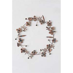 Antique Metal Oak <b>Leaf</b> <b>Wall</b> Wreath Copper Patina Metal Floral Garland for Home Garden Decor &Wedding Ornament Iron <b>Leaf</b> <b>Wall</b> <b>Art</b> - Product Image 6