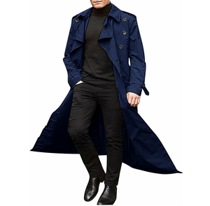 Chaquetas largas con patrón personalizado transpirable 2024 Otoño e Invierno Casual cálido polar manga larga Unisex abrigo largo - Product Image 1