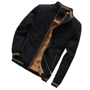 Chaqueta de bombardero de alta calidad para hombre, elegante chaqueta OEM ajustada de algodón con logotipo personalizado, ropa de abrigo, chaqueta vaquera para hombre - Product Image 2