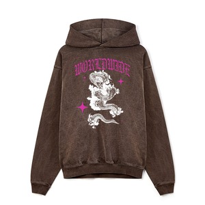 Sudaderas con capucha pesadas de algodón 100%, sudadera Unisex de gran tamaño personalizada con estampado de prensa de calor DTG, sudaderas lisas con capucha - Product Image 1