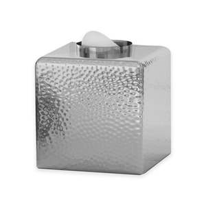 Elegante caja de pañuelos rectangular de cristal plateado de lujo, servilletero de diseñador personalizado - Product Image 6