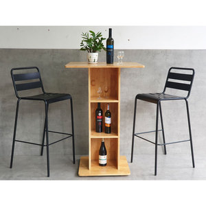 CBCF284 <b>Bar</b> Furniture Combo Set 70x70cm Square <b>Bar</b> <b>Table</b> <b>and</b> 2 Iron <b>Bar</b> <b>Stools</b> - Product Image 5