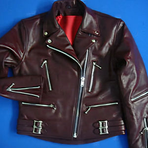 Veste courte en simili cuir délavé vintage pour femme, style motard rétro, ample, avec fermeture éclair et ceinture, streetwear, vêtements d'extérieur, haut uni teint - Product Image 1