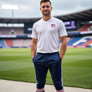 Uniforme de Fútbol Americano Personalizado, Impresión por Transferencia de Calor, Transpirable, de Alta Calidad, para Adultos, Pantalones Cortos de Fútbol Americano, Cuello en V - Product Image 6