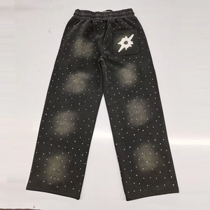 Survêtement de course évasé en coton pour l'hiver pour hommes, nouveau style de survêtement à capuche, ensemble de sweat à capuche streetwear uni - Product Image 5