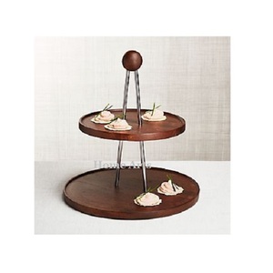 <b>Two</b> <b>Tier</b> Wooden <b>Cake</b> Dessert <b>Stand</b> Greatest Quality Customized Size Chocolates Dessert <b>Stand</b> At Lowest Price - Product Image 1