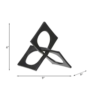 Décoration de table carrée trinagulaire TW Sculpture de table abstraite Décoration de table de mariage - Product Image 6