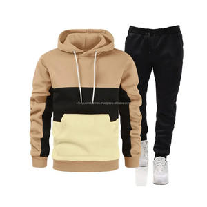 Survêtements en polaire personnalisés contrastés Dernière conception Fermeture éclair Ensembles lavés à l'acide Joggers élastiques Survêtement d'hiver léger pour la salle de sport - Product Image 4