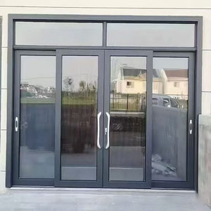Porte a Battente <span class=keywords><strong>con</strong></span> Cerniera Pivotante Moderne per <span class=keywords><strong>Soggiorno</strong></span>, Sala da Pranzo, Cucina, Bagno, Balcone, Patio, Porte Francesi in Alluminio Nero <span class=keywords><strong>con</strong></span> Vetro Scanalato - Product Image 2