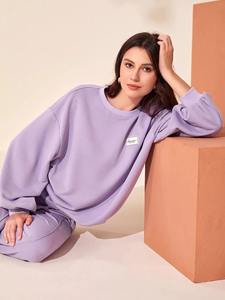 Por encargo Nuevo Diseño de moda Su propio logotipo Mujeres Trajes de chándal de lana de algodón Traje de chándal para las mujeres - Product Image 5