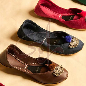Zapatos Khussa Hechos a Mano para Mujer, Antideslizantes, Color Azul Oscuro, Cuero Genuino de Alta Calidad, Forro de Terciopelo, Diseño de Moda para Todas las Temporadas - Product Image 6