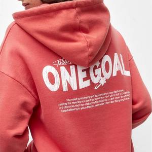 Gran oferta de sudaderas con estampado personalizado, sudaderas con capucha de punto sólidas informales para mujer, Sudadera con capucha de algodón con hombros caídos para mujer - Product Image 2