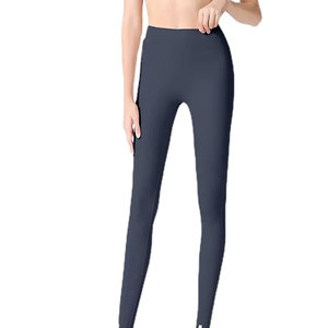 Leggings de fitness taille haute élastiques pour femme, nouveau design, respirants, décontractés, en coton/fibre de bambou, longueur genou, tricotés - Product Image 4