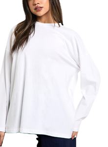 Camiseta de manga larga con hombros caídos de gran tamaño para mujer de peso pesado Logotipo impreso personalizado Patrón sólido 200 Gram Streetwear Style - Product Image 2