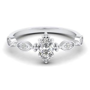 Reyes แหวนเพชรที่มีดีไซน์เป็นเอกลักษณ์0.54Ct ทอง14K ทรงรีตัด HPHT CVD ประดับด้วยเพชรสำหรับงานแต่งงานสุดหรูของขวัญสุดหรูสำหรับเป็นของขวัญ - Product Image 5